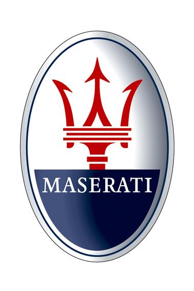 Le sigle maserati logo MASERATI  , emblème de maserati en france