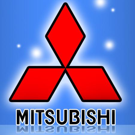 Le sigle mitsubishi logo MITSUBISHI  , emblème de mitsubishi en france