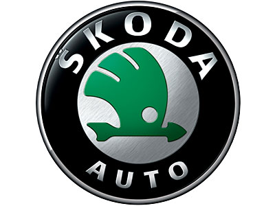 Le sigle skoda logo SKODA  , emblème de skoda en france